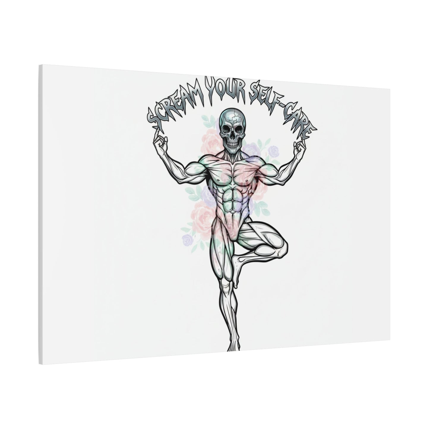Scream Your Self-Care Canvas | Heavy Metal Wellness, Gothic Wellness Quote