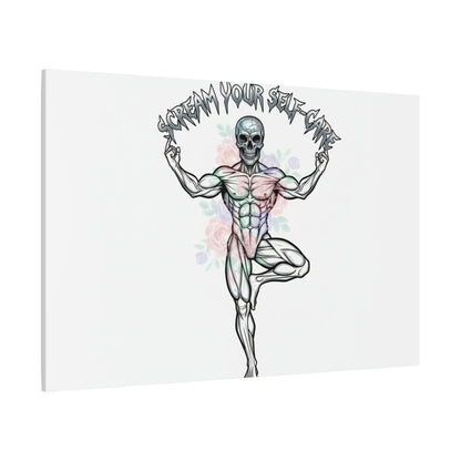 Scream Your Self-Care Canvas | Heavy Metal Wellness, Gothic Wellness Quote