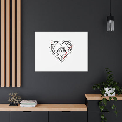 Love Reclaimed Canvas | modern heart design, minimalist love icon