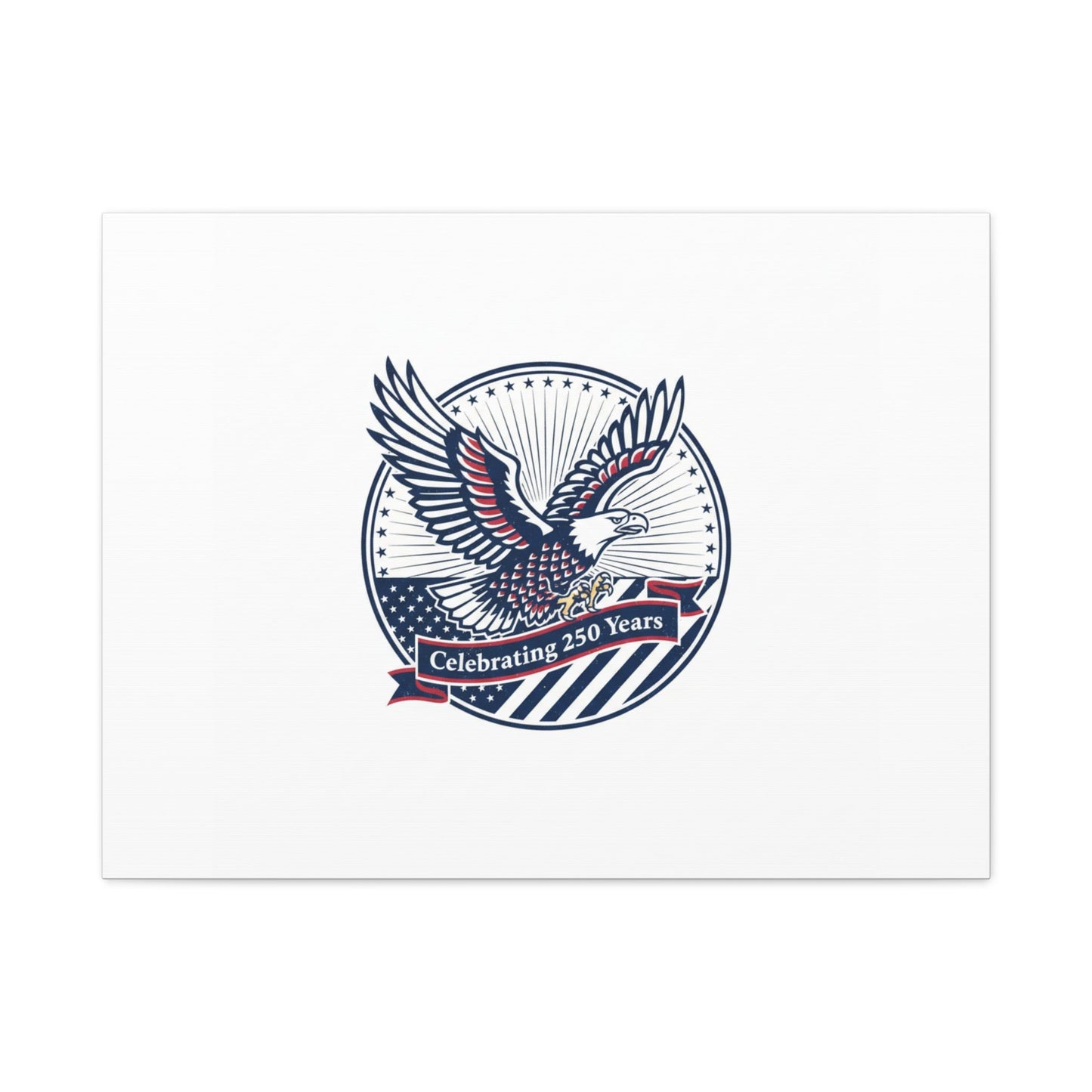 250th Anniversary Eagle Emblem Canvas | Semiquincentennial Americana