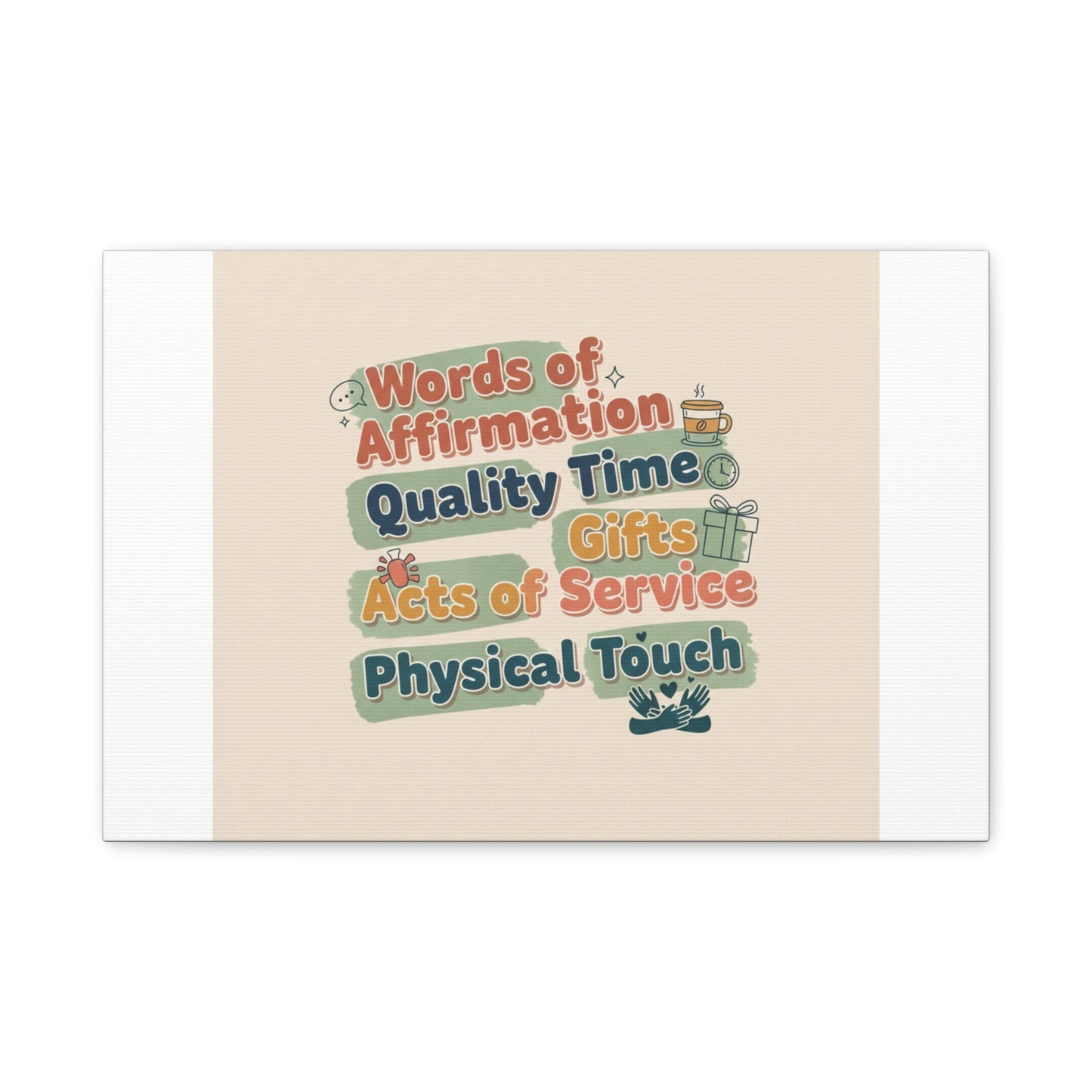 Love Languages List Matte Canvas Wall Art | love language meme, relationship humor