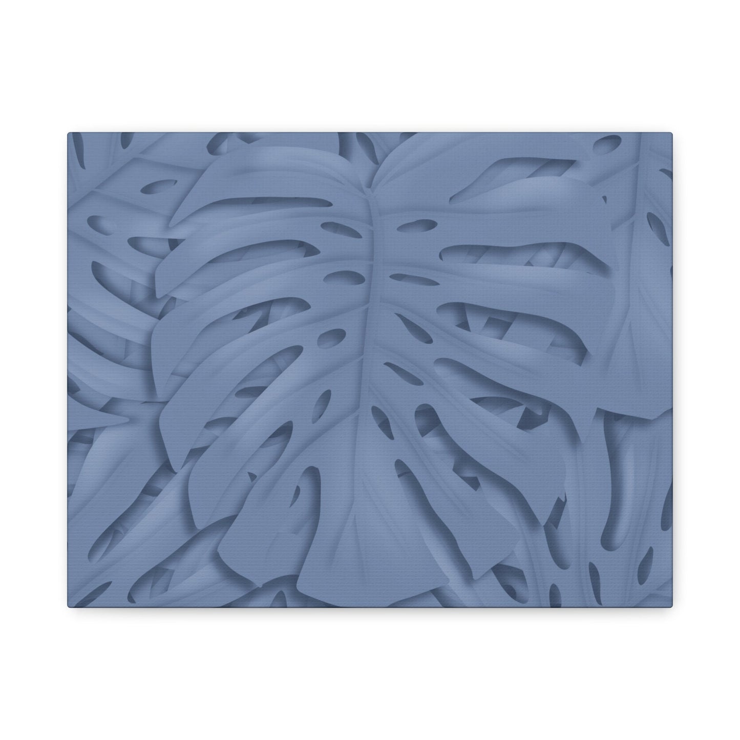 Blue Monstera Canvas Print – Botanical Wall Art