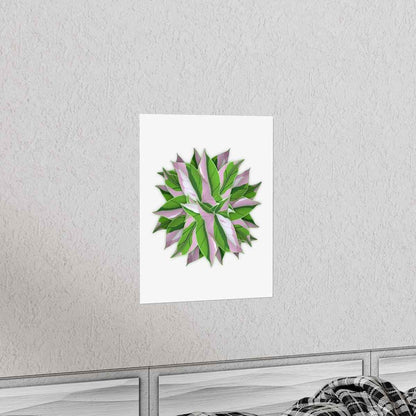 Syngonium Tricolor Pattern Botanical Print – Unframed Wall Art