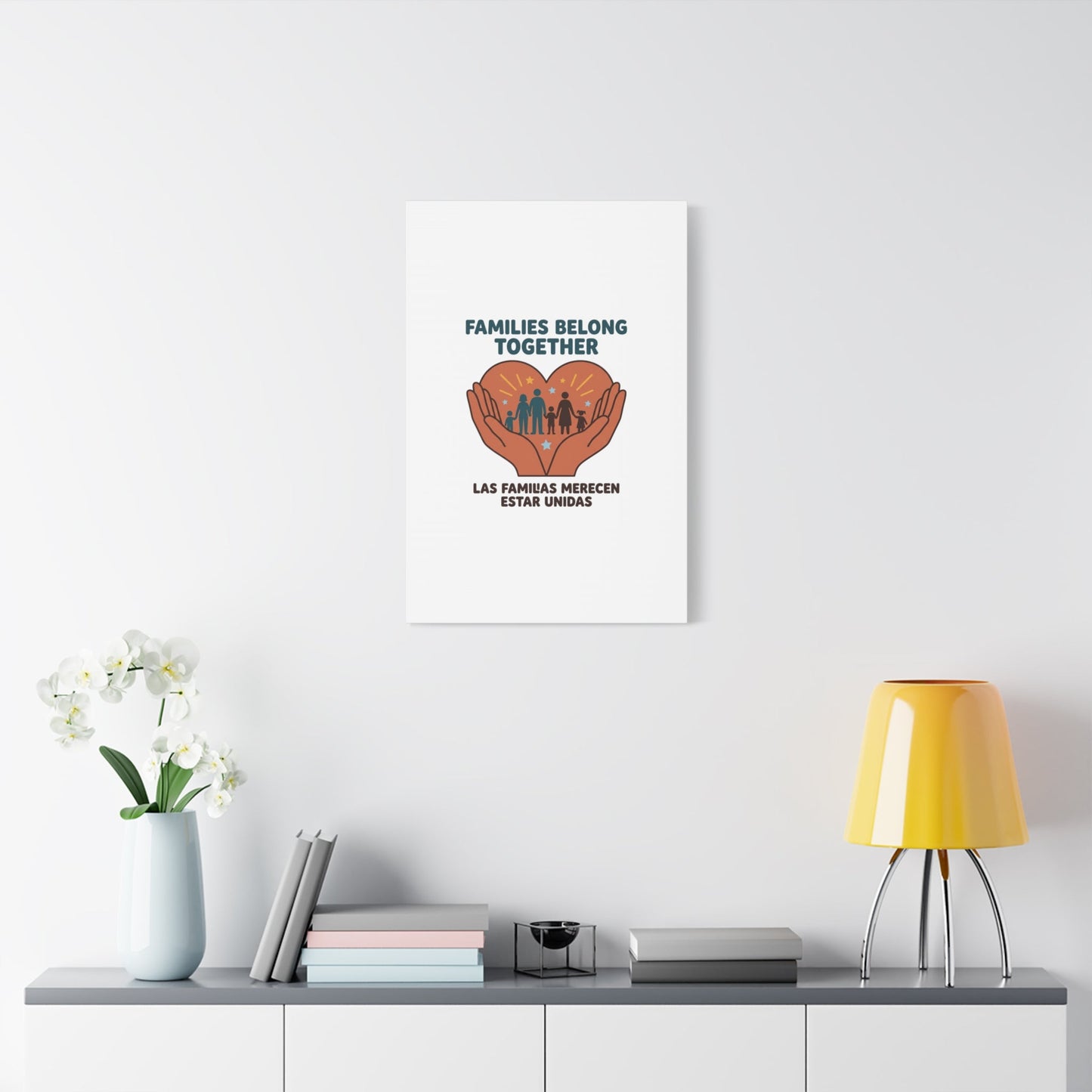 Families Belong Together Canvas | Family Unity, Bilingual Solidarity