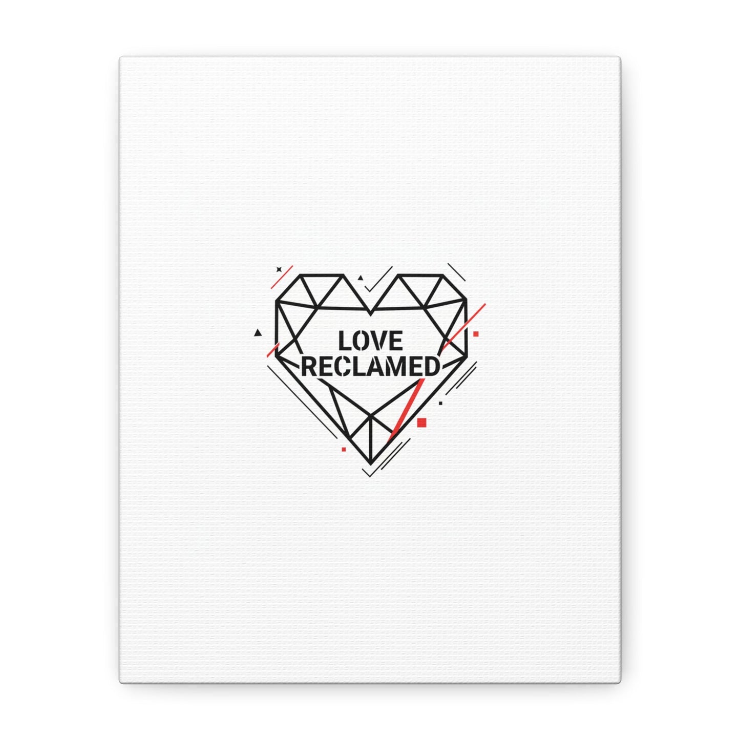 Love Reclaimed Canvas | modern heart design, minimalist love icon