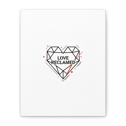 Love Reclaimed Canvas | modern heart design, minimalist love icon