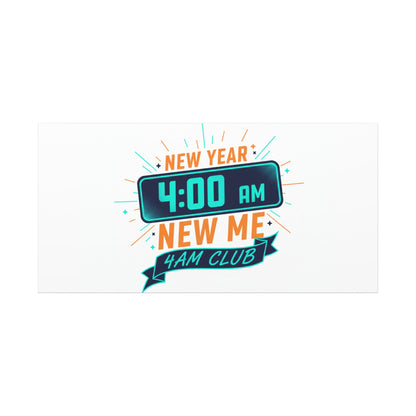 4AM Club New Year Graphic Canvas | Holiday Party Novelty, Festive New Year Decor