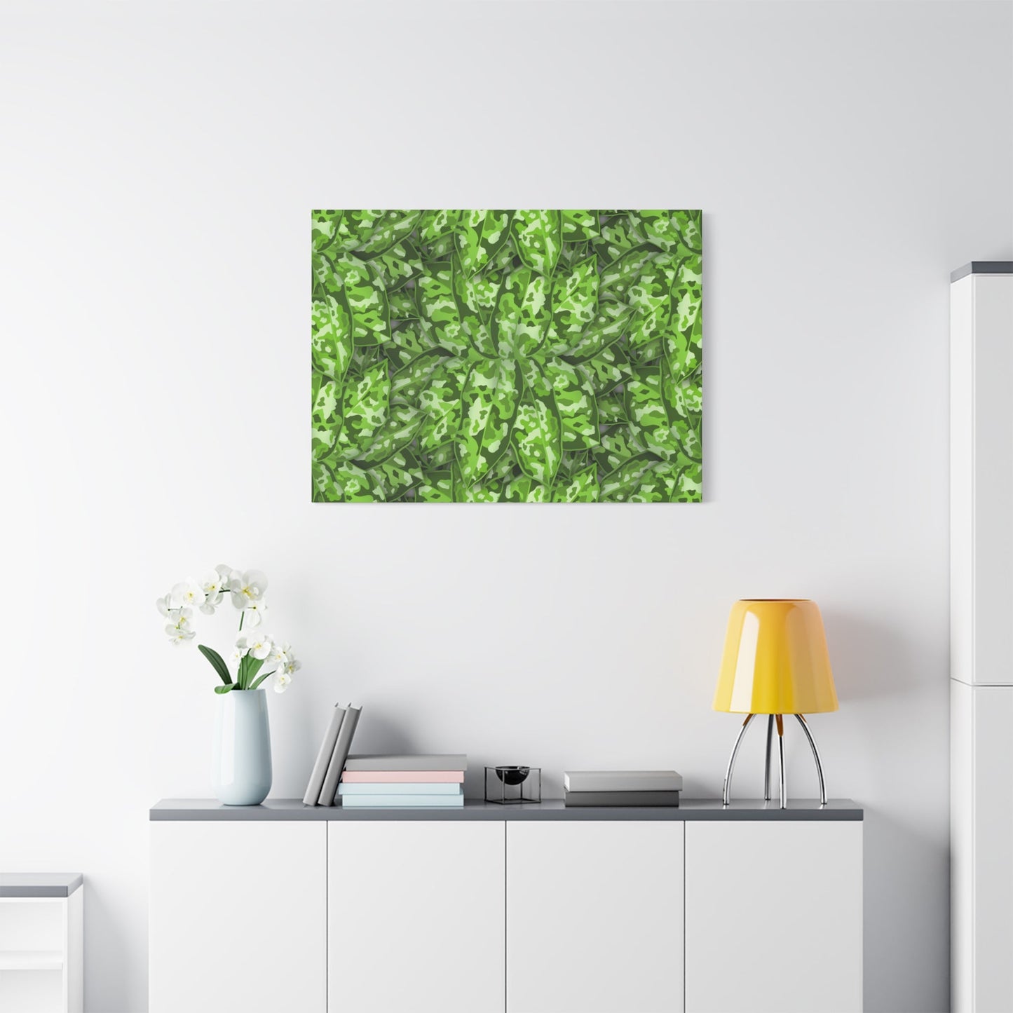 Aglaonema Pictum Canvas Print – Botanical Wall Art