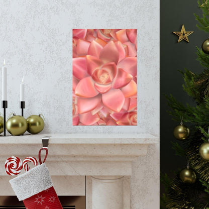 Graptosedum California Sunset Succulent Pattern Botanical Print – Unframed Wall Art
