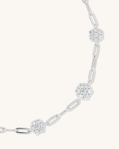 Paperclip Flower Bracelet