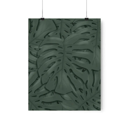 Deep Green Monstera Botanical Print – Unframed Wall Art