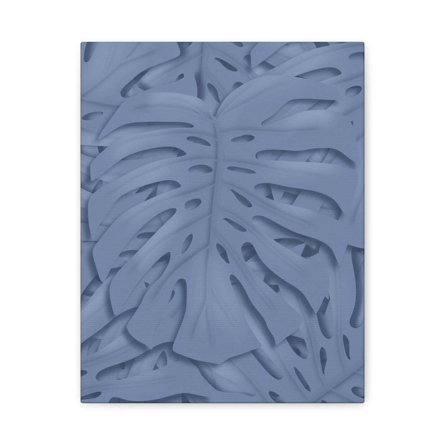 Blue Monstera Canvas Print – Botanical Wall Art