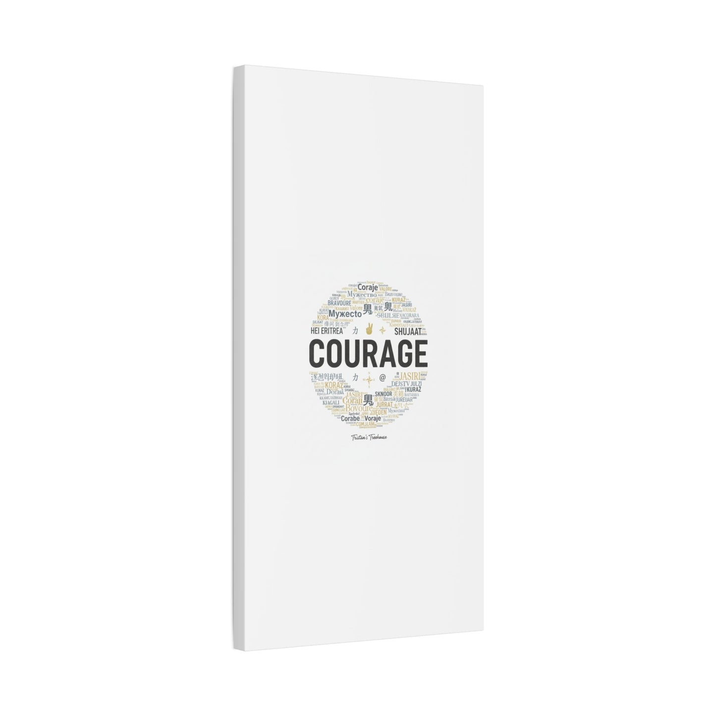 Courage Word Cloud Canvas | Fresh-Start Minimalism art print