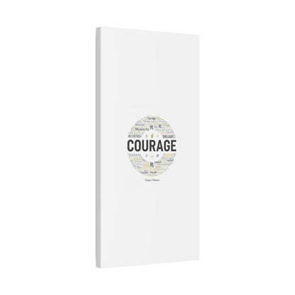 Courage Word Cloud Canvas | Fresh-Start Minimalism art print