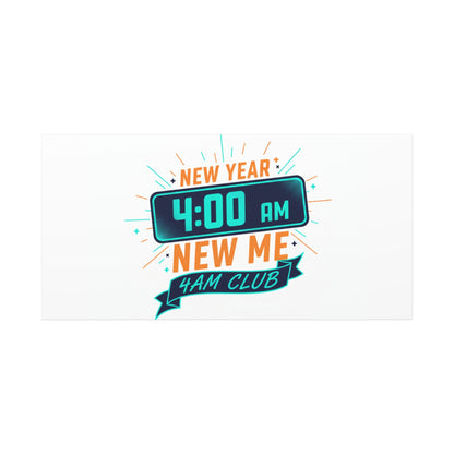 4AM Club New Year Graphic Canvas | Holiday Party Novelty, Festive New Year Decor