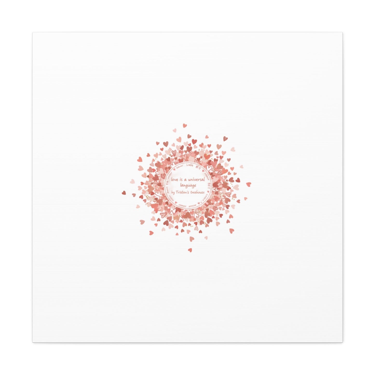 Tiny Heart Confetti Canvas | Matte Stretched Wall Art