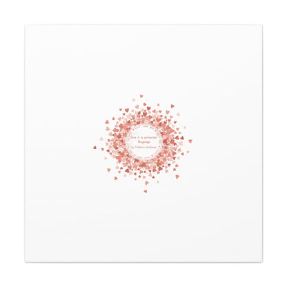 Tiny Heart Confetti Canvas | Matte Stretched Wall Art