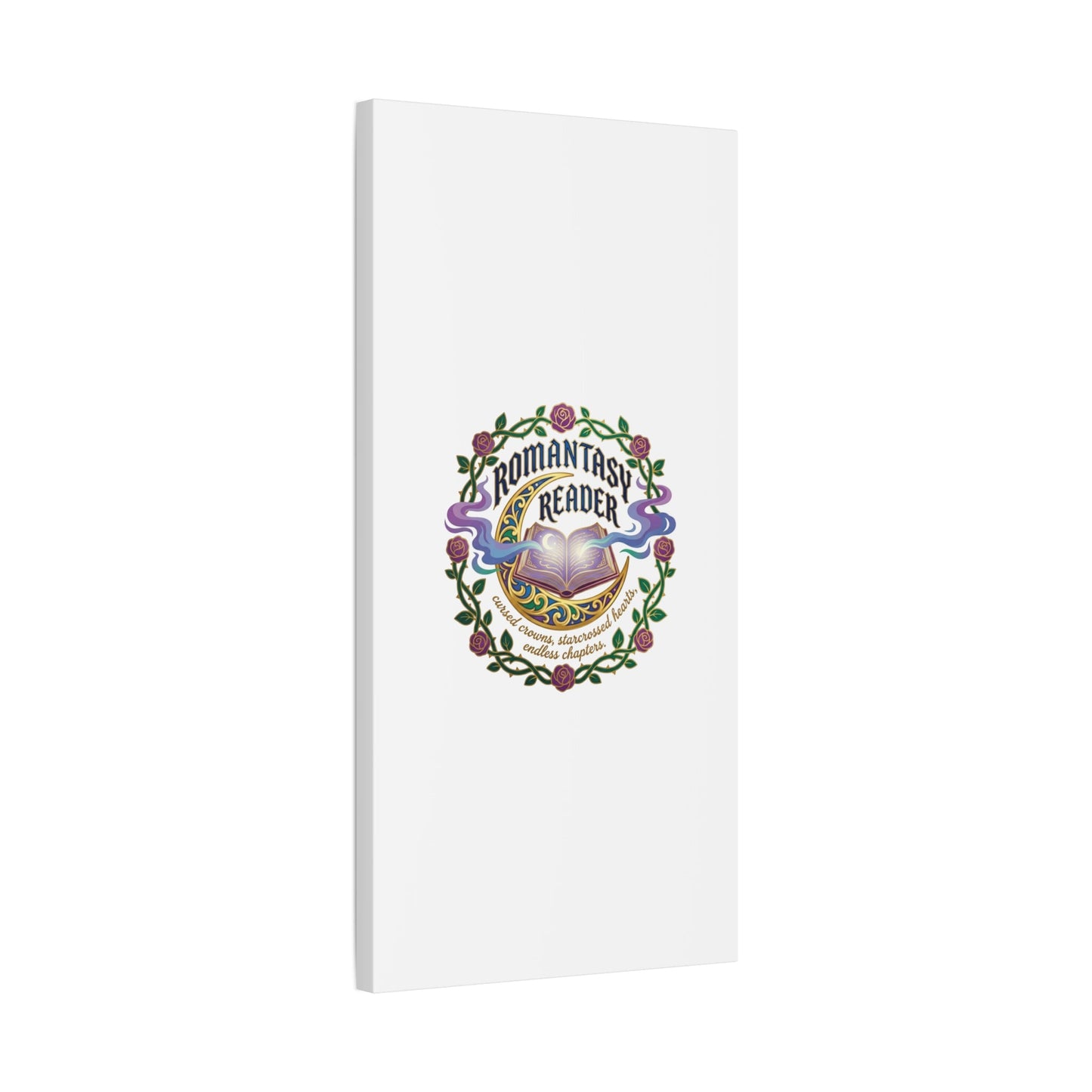 Romantasy Reader Canvas Print | enchanted bookish celestial gothic