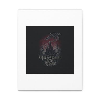 Whispered Secrets of the Shadows Castle Wall Art, Matte Canvas | Gothic Medieval Decor