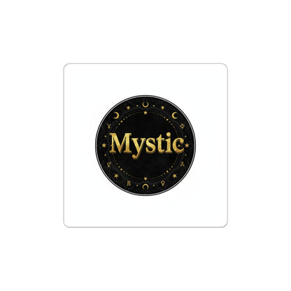 Mystic Circle Sticker | Tarot & Occult Typography, Witchy Metallic
