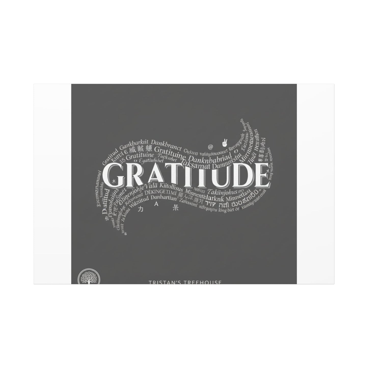 Gratitude Wall Art Matte Canvas | Tiny Treats, sweet uplifting print