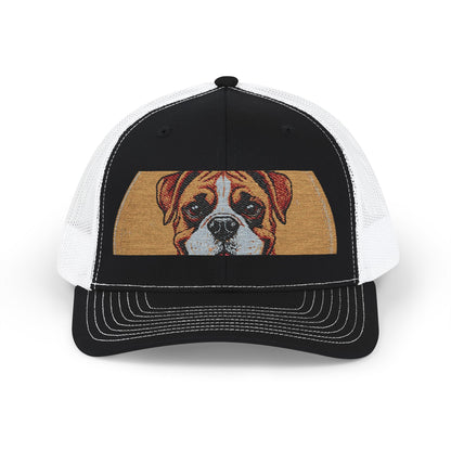 Embroidered Bulldog Trucker Cap – Snapback Mesh Hat