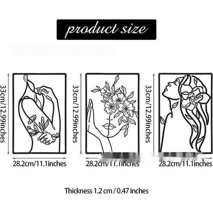 Metal Silhouette Home Living Room Bedroom Creative Wall Hanging Decorations