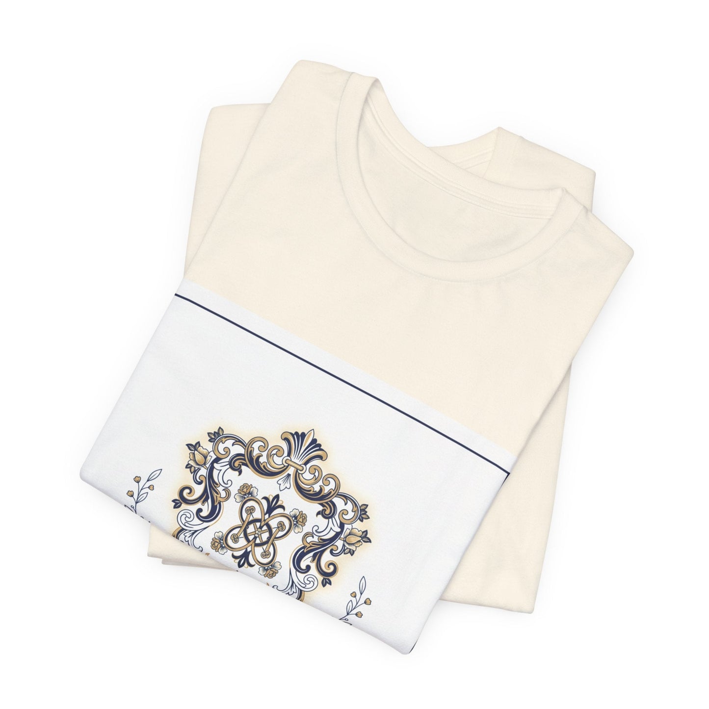 Ornate Brooch Emblem Tee | baroque print tee, vintage emblem shirt