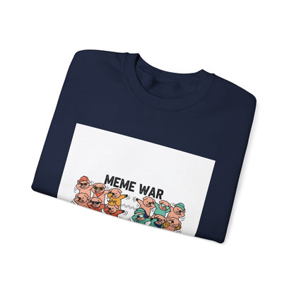 Meme War Graphic Sweatshirt, Disco Florals Retro Paisley