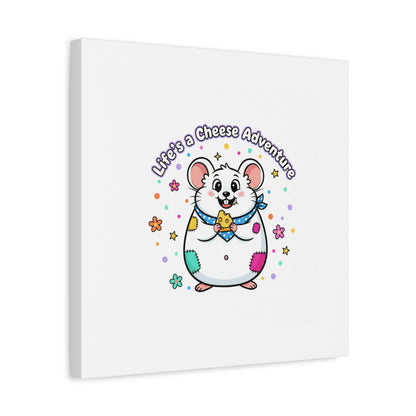 Life's a Cheese Adventure Canvas | Rodent-Core rat art print