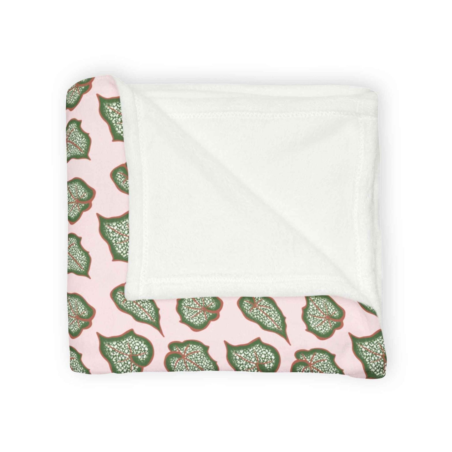Begonia Pattern Cozy Fleece Throw Blanket