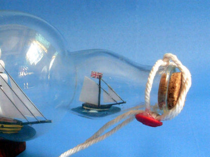 HMS Victory Model Ship in a Glass Bottle 11""