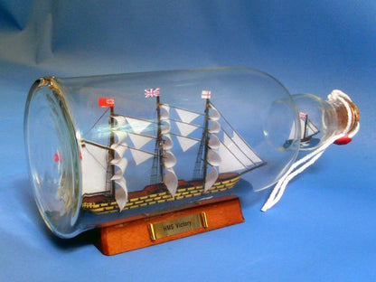 HMS Victory Model Ship in a Glass Bottle 11""