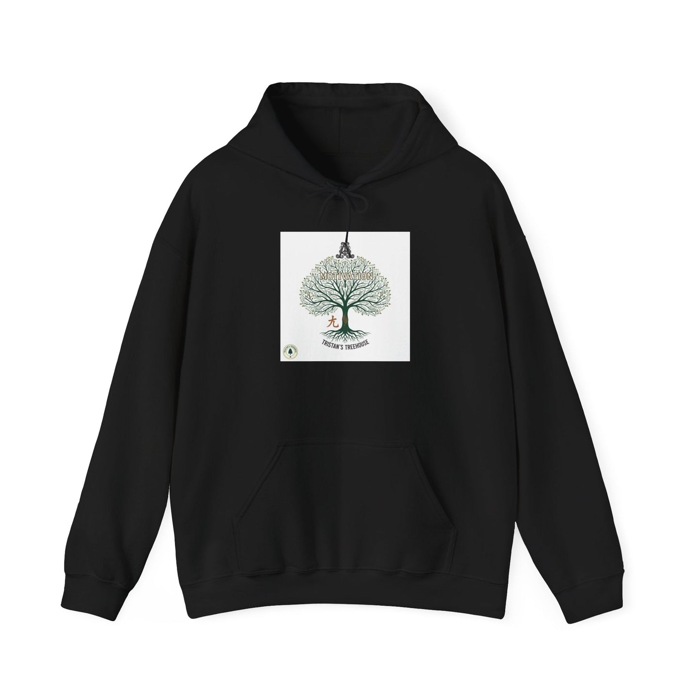 Handwritten Tree Doodle Hoodie | sketch aesthetic, handwritten message apparel