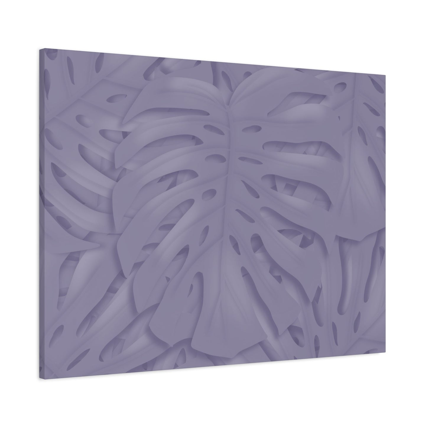 Violet Monstera Canvas Print – Botanical Wall Art