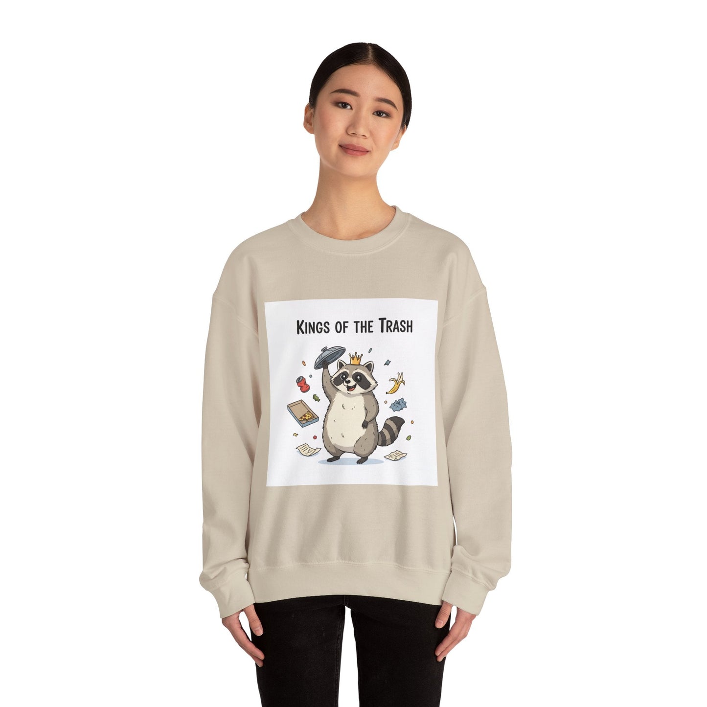 Kings of the Trash Raccoon Sweatshirt | trash panda, raccoon doodle