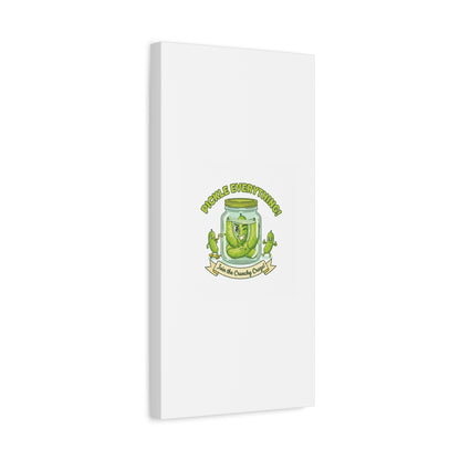 Pickle Everything! Matte Canvas | Brine Design, Pickle Lover Art