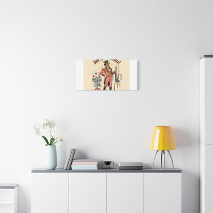 Join the Spectacle Circus Art Print | Matte Canvas, Stretched, Vintage Carnival Design
