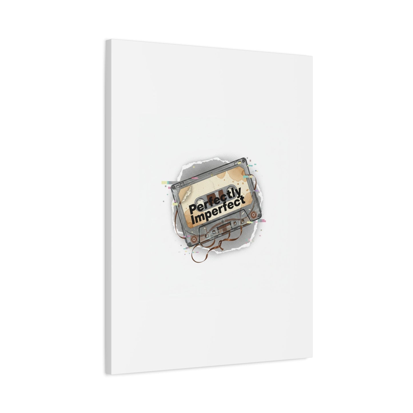 Perfectly Imperfect Cassette, Canvas Print | Analog Error, glitch art static