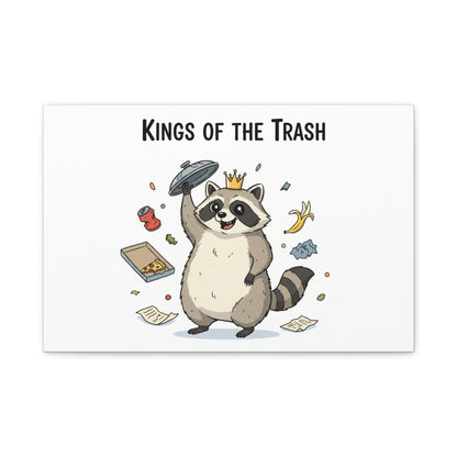 Kings of the Trash Canvas, Raccoon Doodle | Trash Panda, Goofy Critter Art