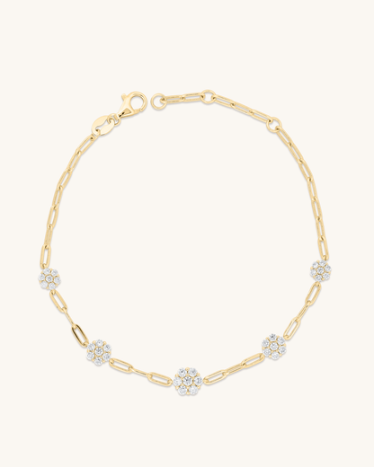Paperclip Flower Bracelet