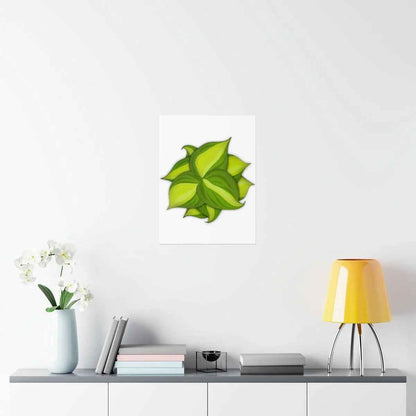 Philodendron Brasil Botanical Print – Unframed Wall Art