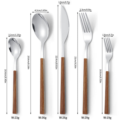 Stainless Steel Cutlery With Wooden Handle
