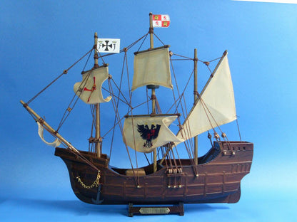 Wooden Santa Maria Limited Tall Model Ship 14""