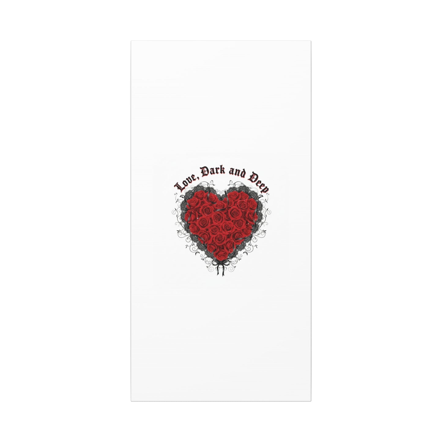 Love Dark and Deep Heart Canvas, Nu Romantic Gothic Romance, 80s Nostalgia