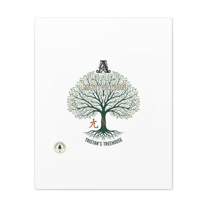 Handwritten Doodle Tree Canvas | Matte Stretched Wall Art