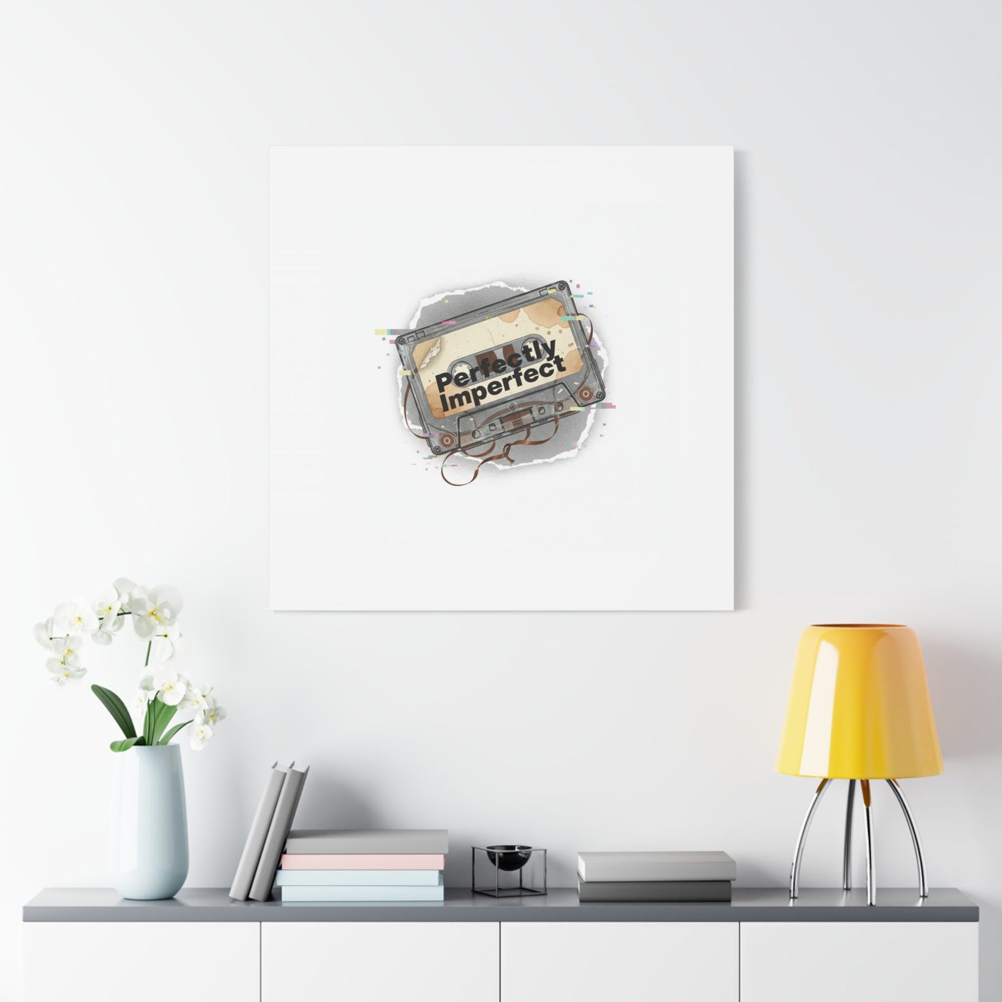 Perfectly Imperfect Cassette, Canvas Print | Analog Error, glitch art static
