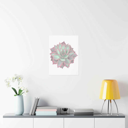 Echeveria Violet Queen Succulent Botanical Print – Unframed Wall Art
