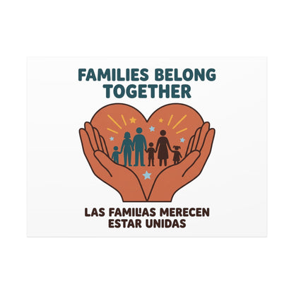Families Belong Together Canvas | Family Unity, Bilingual Solidarity