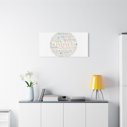 Kindness Word Cloud Canvas | Fresh Start Minimalist Wall Art